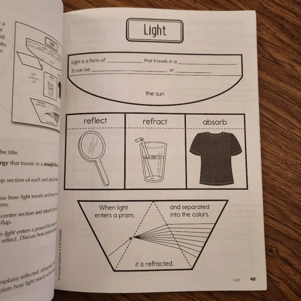 Carson Dellosa Science Interactive Notebook 4th Grade Book Workbook Activity